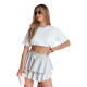 Women's light grey mini skirt Falbela CY0496 - For women Women's light grey mini skirt Falbela CY0496