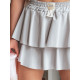 Women's light grey mini skirt Falbela CY0496 - For women Women's light grey mini skirt Falbela CY0496