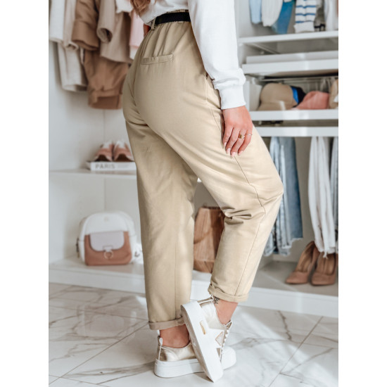 Women's brown trousers with belt Thailand UY2549 - Jeans and Trousers Women's brown trousers with belt Thailand UY2549