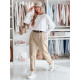 Women's brown trousers with belt Thailand UY2549 - Jeans and Trousers Women's brown trousers with belt Thailand UY2549