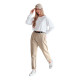 Women's brown trousers with belt Thailand UY2549 - Jeans and Trousers Women's brown trousers with belt Thailand UY2549