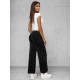Women's black wide velvet trousers Metal JS/92K519/3 - Jeans and Trousers Women's black wide velvet trousers Metal JS/92K519/3