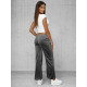 Women's black wide velvet trousers Metal JS/92K519/3 - Jeans and Trousers Women's black wide velvet trousers Metal JS/92K519/3