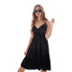 Women's black midi dress Missbreeze EY2626 - Dresses and tunics Women's black midi dress Missbreeze EY2626