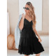 Women's black midi dress Missbreeze EY2626 - Dresses and tunics Women's black midi dress Missbreeze EY2626