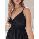 Women's black midi dress Missbreeze EY2626 - Dresses and tunics Women's black midi dress Missbreeze EY2626