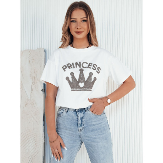 Moteriški balti marškinėliai Princess RY2390 - Marškinėliai Moteriški balti marškinėliai Princess RY2390