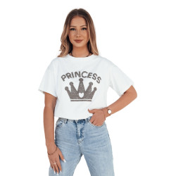 Moteriški balti marškinėliai Princess Moteriški balti marškinėliai Princess