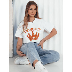 Moteriški balti marškinėliai Princess Moteriški balti marškinėliai Princess