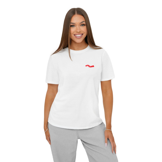 Moteriški baltos spalvos marškinėliai Inlove JS/R61658 - Marškinėliai Moteriški baltos spalvos marškinėliai Inlove JS/R61658