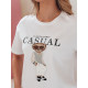 Czarny T-shirt damski Classy RY2874 - Koszulki Czarny T-shirt damski Classy RY2874