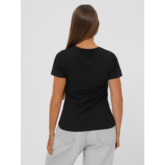 Women's black T-shirt Fact JS/96T690/3 - T-shirt Women's black T-shirt Fact JS/96T690/3