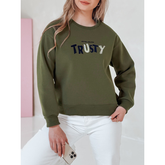 Women's khaki jumper Trusty BY1409 - Jumpers Women's khaki jumper Trusty BY1409