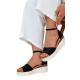 Women's black sandals Lumisun