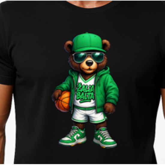 Men's black Bear shirt with ball-jumper PK4019 - Notes for men Men's black Bear shirt with ball-jumper PK4019