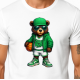 Men's white Bear shirt with ball-jumper PK4019 - Notes for men Men's white Bear shirt with ball-jumper PK4019