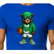 Men's blue Bear shirt with ball-jumper PK4019 - Notes for men Men's blue Bear shirt with ball-jumper PK4019