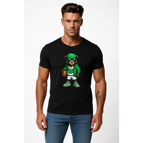 Men's black Bear shirt with ball-jumper PK4019