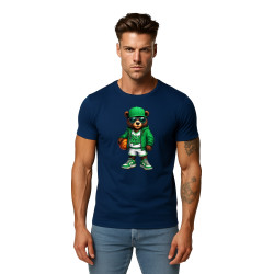 Vyriški tamsiai mėlyni marškinėliai Meškinas su kamuoliu-džemperiu