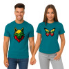 Turquoise T-shirt set Wolf-Dragon