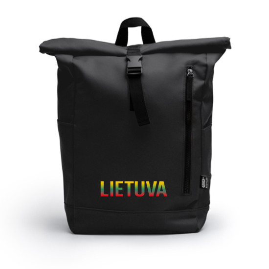 Juoda kuprinė Trispalvė Lietuva PK4047 - Aksesuarai vyrams Juoda kuprinė Trispalvė Lietuva PK4047
