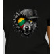 Women's black T-shirt Wolf grey PK4029 - Notes for women Women's black T-shirt Wolf grey PK4029