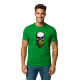 Vīriešu zaļš krekliņš Skull and Beard PK4015