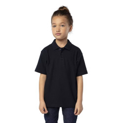 Vaikiški unisex juodos spalvos polo marškinėliai Enjoy