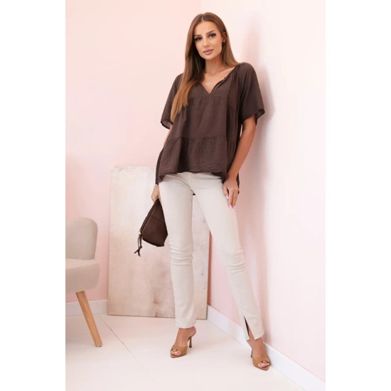Women's brown blouse Palmira 33207 - For women Women's brown blouse Palmira 33207