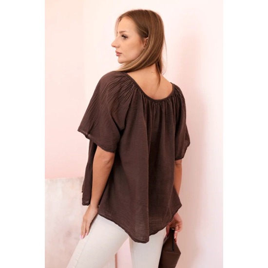 Women's brown blouse Palmira 33207 - For women Women's brown blouse Palmira 33207