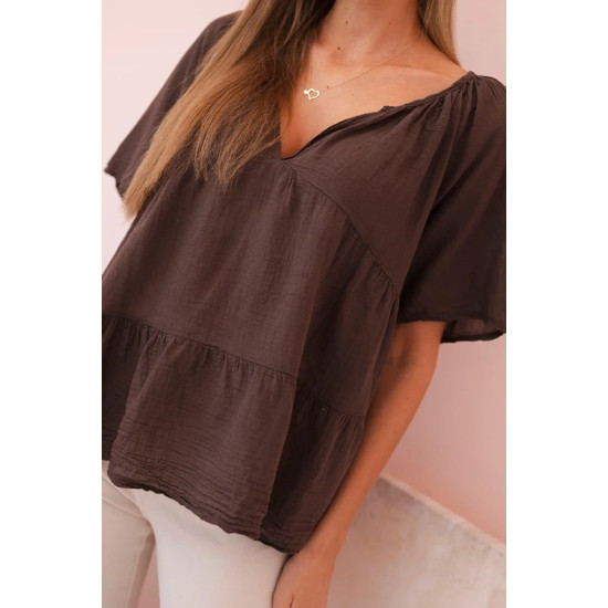 Women's brown blouse Palmira 33207 - For women Women's brown blouse Palmira 33207
