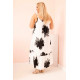 Women's white dress with black flowers Honey 33249 - For women Women's white dress with black flowers Honey 33249