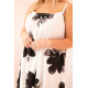 Women's white dress with black flowers Honey 33249 - For women Women's white dress with black flowers Honey 33249
