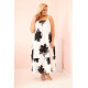 Women's white dress with black flowers Honey 33249 - For women Women's white dress with black flowers Honey 33249