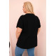 Women's black T-shirt with pink detail Day dream 33318 - For women Women's black T-shirt with pink detail Day dream 33318