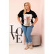 Women's black t-shirt with brown detail Day dream 33317 - For women Women's black t-shirt with brown detail Day dream 33317