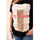 Women's black t-shirt with brown detail Day dream 33317 - For women Women's black t-shirt with brown detail Day dream 33317