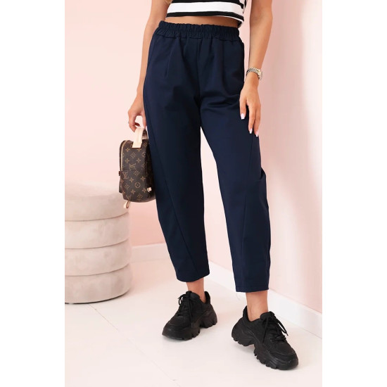Women's dark blue trousers Punto 32155 - Jeans and Trousers Women's dark blue trousers Punto 32155