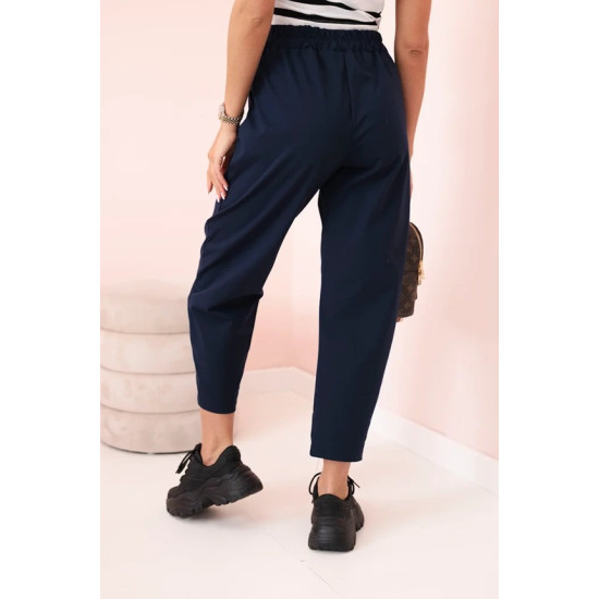 Women's dark blue trousers Punto 32155 - Jeans and Trousers Women's dark blue trousers Punto 32155