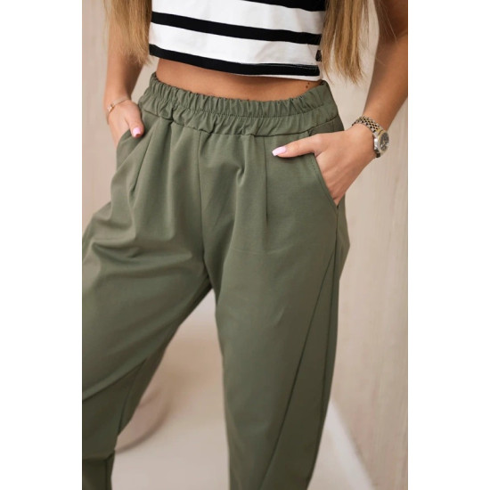 Women's khaki trousers Punto 30995 - Jeans and Trousers Women's khaki trousers Punto 30995