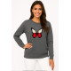 Women's grey jumper Poland butterfly PK4032 - Jumpers Women's grey jumper Poland butterfly PK4032