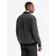 Men's bomber jacket in black Norvi V2 OM-JADJ-0163 - For men Men's bomber jacket in black Norvi V2 OM-JADJ-0163