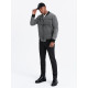 Miesten bomber-tyylinen harmaa takki Norvi V1 OM-JADJ-0163 - Miehille Miesten bomber-tyylinen harmaa takki Norvi V1 OM-JADJ-0163