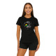 Women's black T-shirt Wolf grey PK4029 - Notes for women Women's black T-shirt Wolf grey PK4029