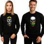 Black sweatshirts set Skulls vytis-bearded