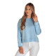 Women's light blue blouse with pendant Nubiss RY2803 - For women Women's light blue blouse with pendant Nubiss RY2803