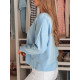Women's light blue blouse with pendant Nubiss RY2803 - For women Women's light blue blouse with pendant Nubiss RY2803