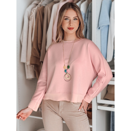 Moteriška rožinė palaidinė su pakabuku Nubiss RY2799 - Moterims Moteriška rožinė palaidinė su pakabuku Nubiss RY2799