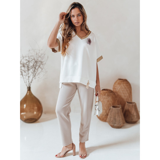 Women's oversized white Shine T-shirt RY2913 - For women Women's oversized white Shine T-shirt RY2913