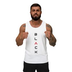 Vyriški balti berankoviai marškinėliai Back Vyriški balti berankoviai marškinėliai Back